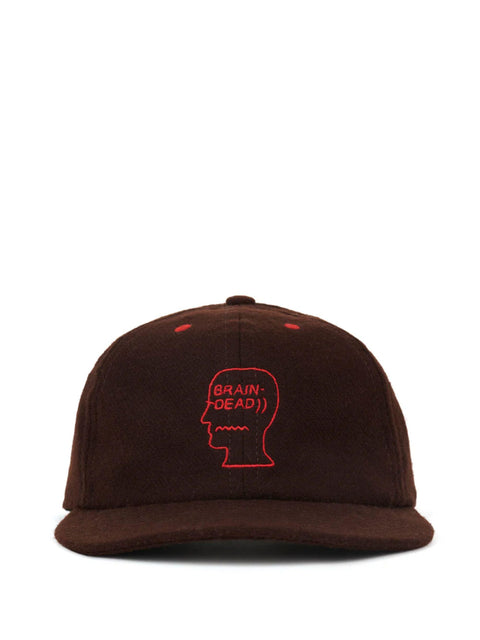 Cappello 6 Panel hat Logohead BDW24H010047 BURGUNDY BRAIN DEAD