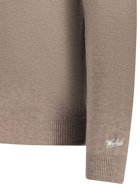 Maglione in lana beige CFWOKN0278 MRUF04697417 WOOLRICH