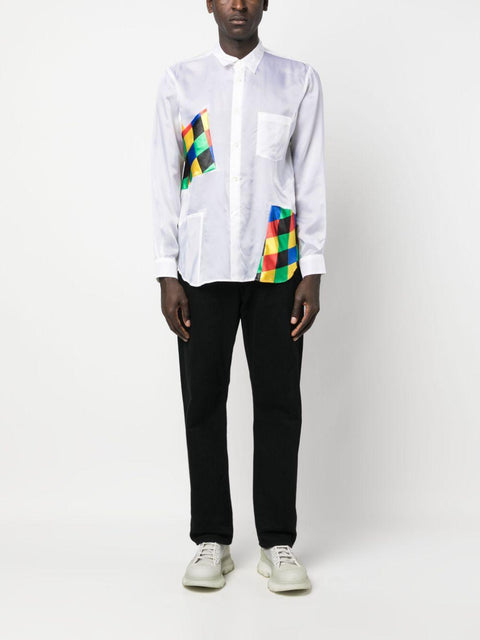 Camicia con dettagli stampati PKB003 051WHITEMULTI COMME DES GARÇONS HOMME PLUS