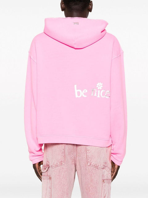 Felpa con stampa logo ERL07T031 PINK ERL