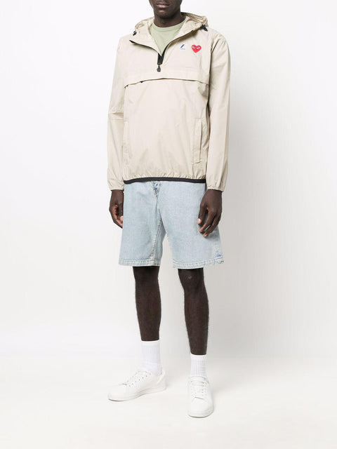 Giacca con cappuccio AZJ502051 3BEIGE COMME DES GARÇONS PLAY