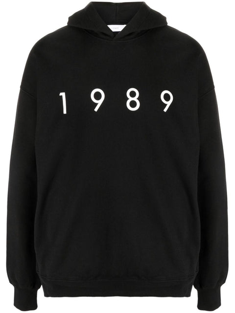 Felpa con cappuccio D0716 BLACK 1989 STUDIO
