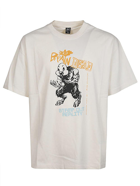T-shirt con stampa T00003842WH NATURAL BRAIN DEAD