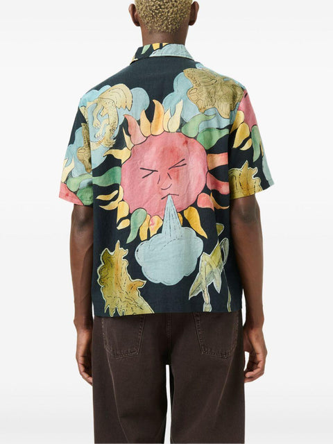 Camicia con stampa grafica