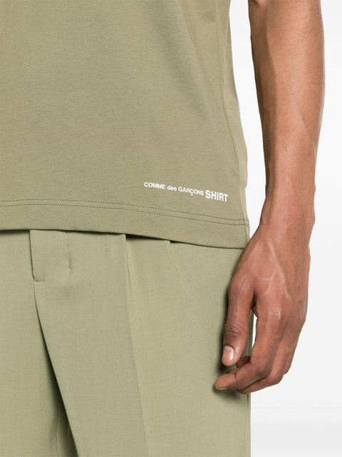 T-shirt con logo FMT020S24 3KHAKI COMME DES GARÇONS SHIRT