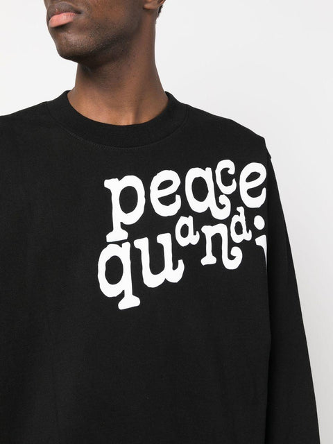 Felpa con stampa MOPQFA2210 ETCHEDBLACK MUSEUM OF PEACE AND QUIET
