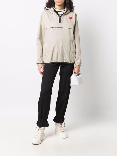 Giacca con cappuccio AZJ502051 3BEIGE COMME DES GARÇONS PLAY