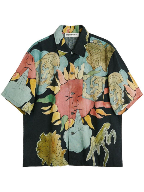 Camicia con stampa grafica