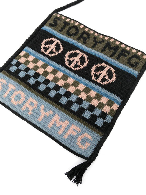 Borsa a tracolla con ricamo
