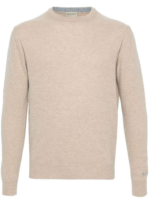 Maglione in lana beige CFWOKN0278 MRUF04697417 WOOLRICH