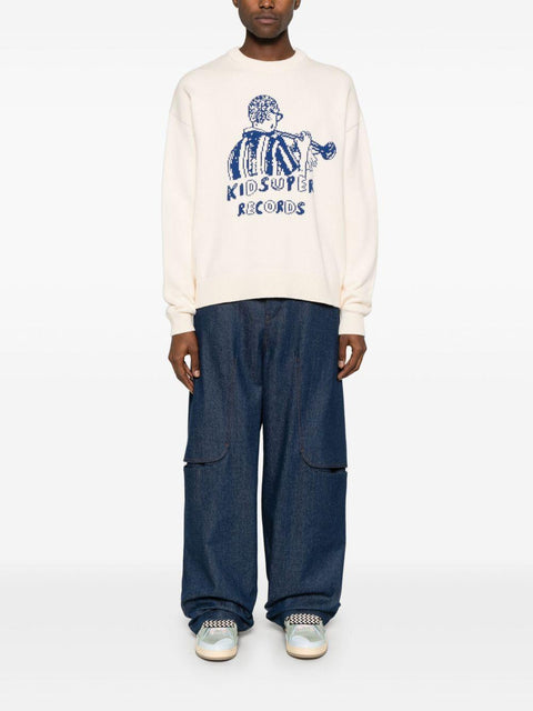 Maglia con ricamo SW10 RECORDSCREAM KIDSUPER