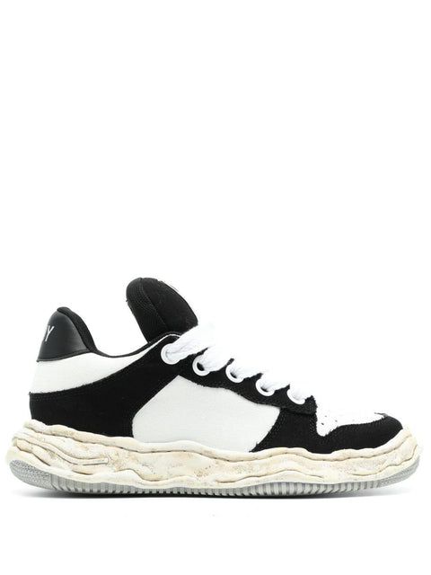 Sneaker Low-Top in tela con suola originale imbottita A13FW725 BLKWHT MAISON MIHARA YASUHIRO