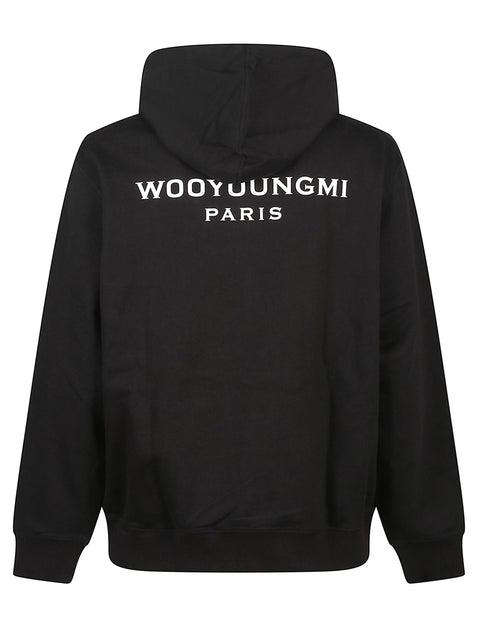 Felpa con cappuccio e logo W253TS37 723B WOOYOUNGMI
