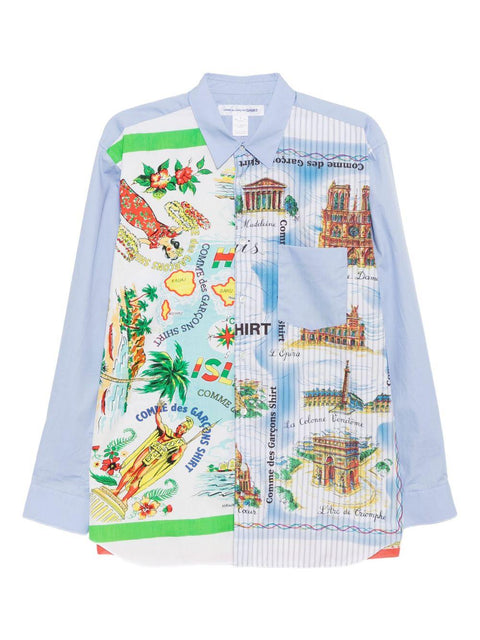 Camicia con stampa FPB061051 1BLUEMIX COMME DES GARÇONS SHIRT