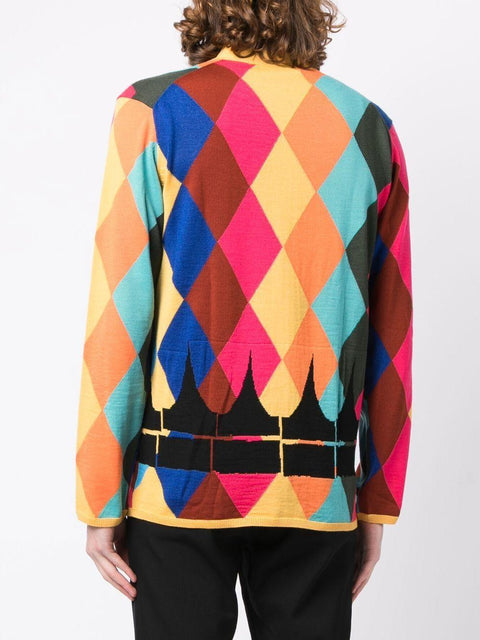 Cardigan in lana PKN003 051YELLOWMULTI COMME DES GARÇONS HOMME PLUS