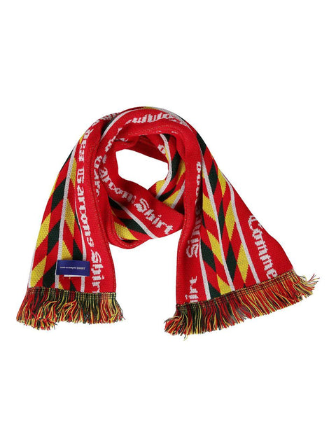 Sciarpa con logo e frange FPK402051 1REDYELLOW COMME DES GARÇONS SHIRT