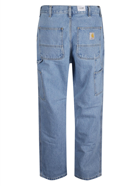 Jeans a gamba dritta con patch logo I032024 0112 CARHARTT WIP