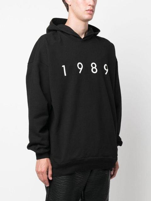 Felpa con cappuccio D0716 BLACK 1989 STUDIO