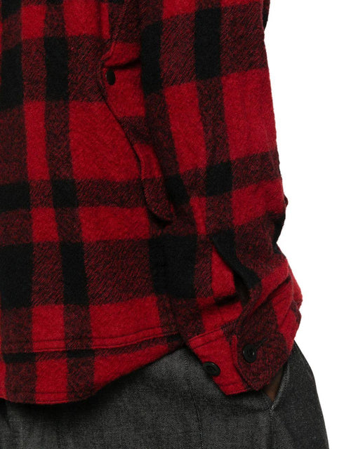 Overshirt in wool check WPJ009051 1RED JUNYA WATANABE