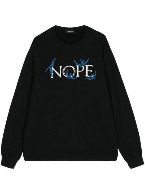Felpa con stampa "Nope"