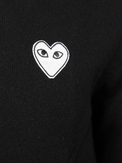 Cardigan con logo AXN061051 1BLACK COMME DES GARÇONS PLAY