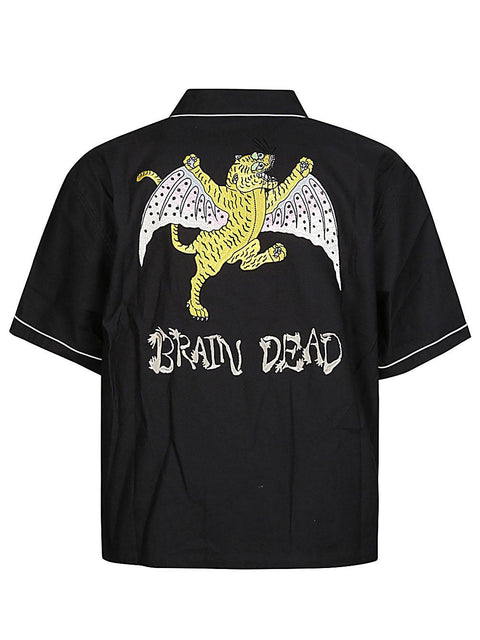 Camicia in cotone T13003651BK BLACK BRAIN DEAD