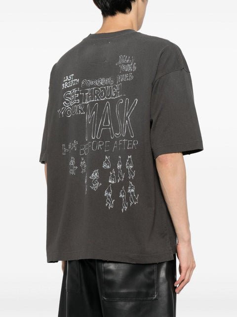 Maglia a maniche corte Distressed