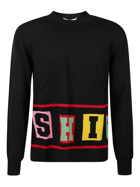 Maglione girocollo con scritta FPN001051 1BLACK COMME DES GARÇONS SHIRT