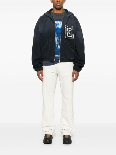 Felpa Varsity Oversized Zip-Up Hoodie Knit