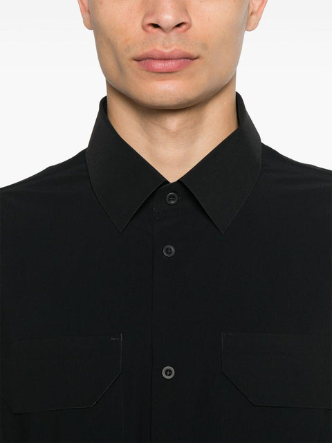 Camicia in tessuto tecnico laserato, regular fit
