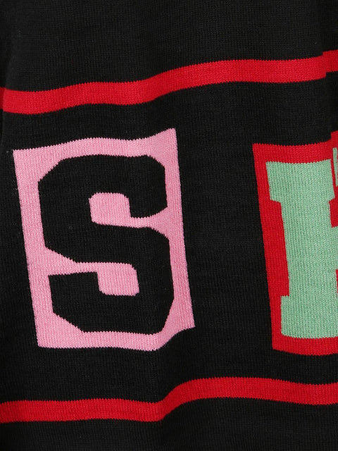 Maglione girocollo con scritta FPN001051 1BLACK COMME DES GARÇONS SHIRT