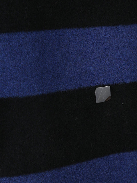 Felpa taglio polo a righe BO01FWPL0101BL BLUE ADER ERROR