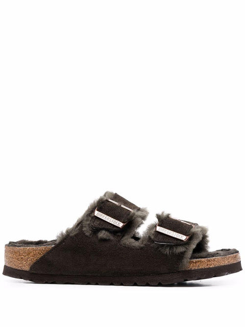Ciabatta Shearling Arizona, pelle scamosciata