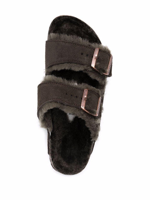 Ciabatta Shearling Arizona, pelle scamosciata