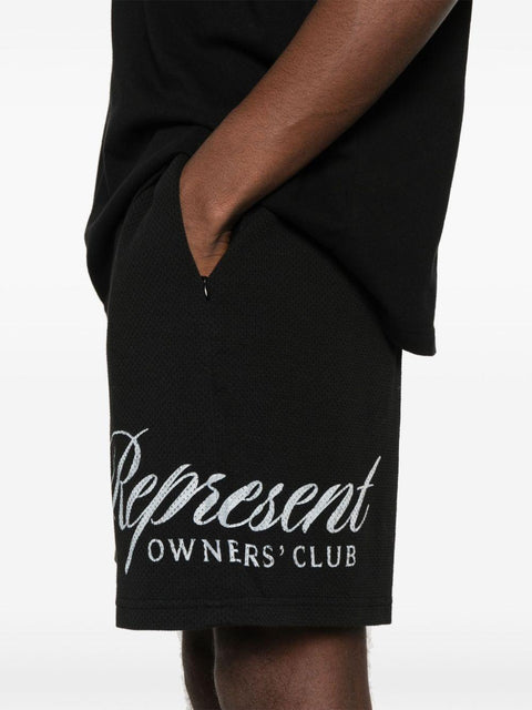 Bermuda Represent Owners Club Script Mesh Short