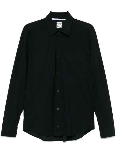 Camicia in tessuto tecnico laserato, regular fit