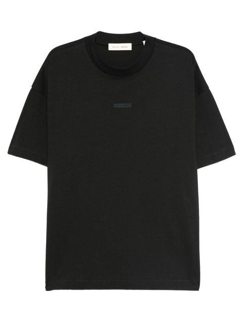 T-shirt in cotone con logo 125SP254190F JETBLACK ESSENTIALS
