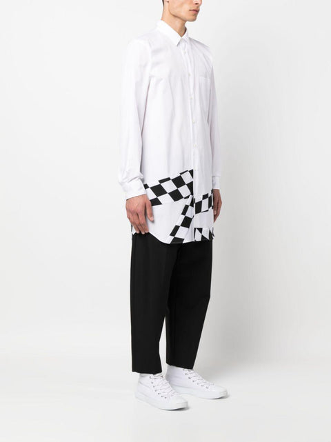 Camicia con dettagli stampati PKB004 051WHITEBLACK COMME DES GARÇONS HOMME PLUS
