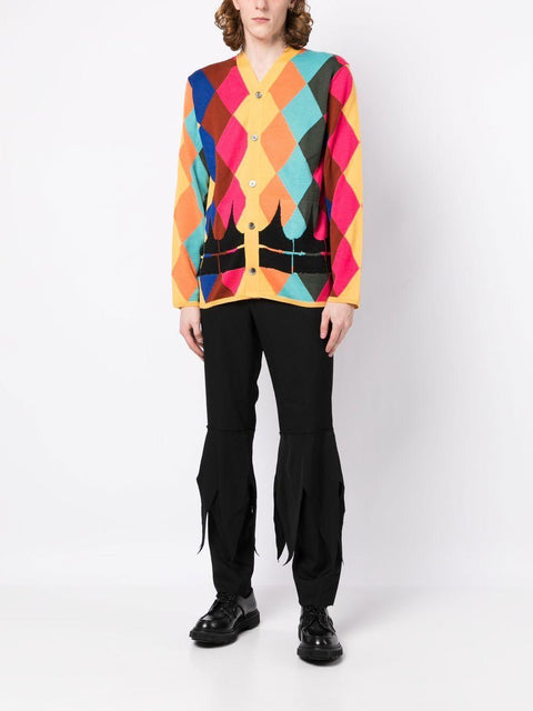 Cardigan in lana PKN003 051YELLOWMULTI COMME DES GARÇONS HOMME PLUS