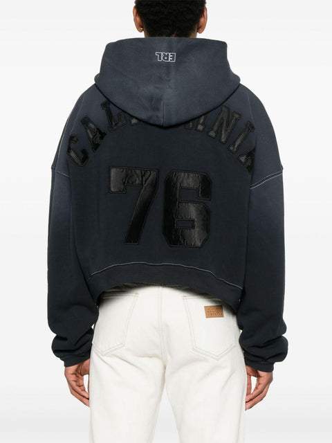Felpa Varsity Oversized Zip-Up Hoodie Knit