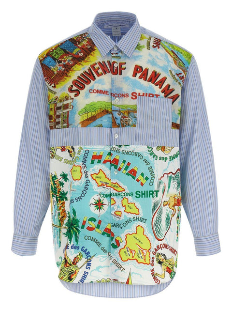 Camicia con inserti fantasia FPB059051 1STRIPEMIX COMME DES GARÇONS SHIRT