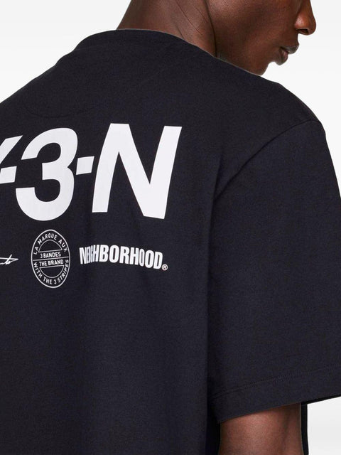 T-shirt con logo JW6998 BLACK Y-3 X NEIGHBORHOOD X DAINESE