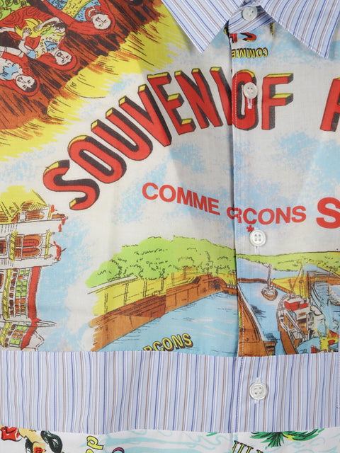 Camicia con inserti fantasia FPB059051 1STRIPEMIX COMME DES GARÇONS SHIRT 