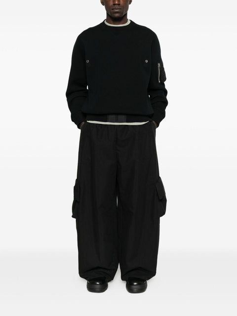 Maglia girocollo in cotone 2503789M 001 SACAI 