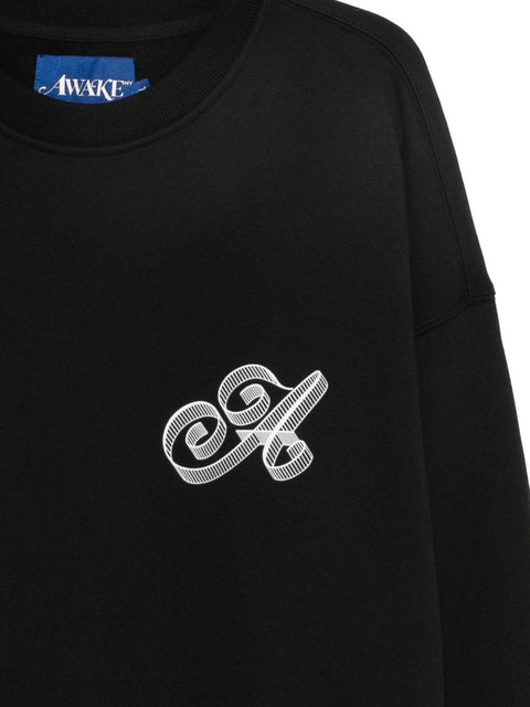 Felpa Script Crew Neck CN001 BLACK AWAKE NY 