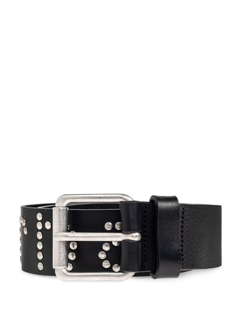 Cintura 'Script Stud Belt' in pelle con logo borchiato I034422 0M4XX CARHARTT WIP 