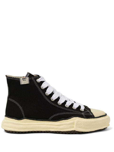Sneaker High-Top originale in tela con suola colore vintage