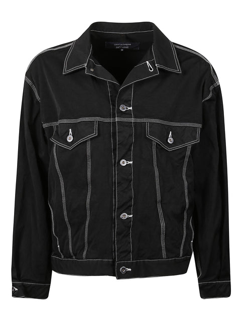 Giacca denim con cuciture a contrasto HPJ014051 1BLACK COMME DES GARÇONS HOMME 