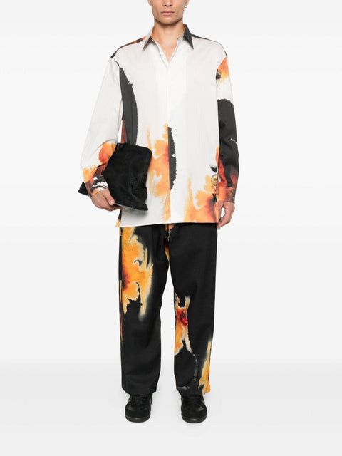 Pantalone tuta con disegno stampato KA9620 BLACK Y-3 