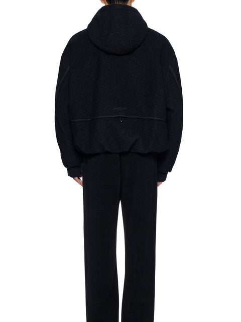 Felpa con cappuccio, zip  e logo W253TS45 759B WOOYOUNGMI 